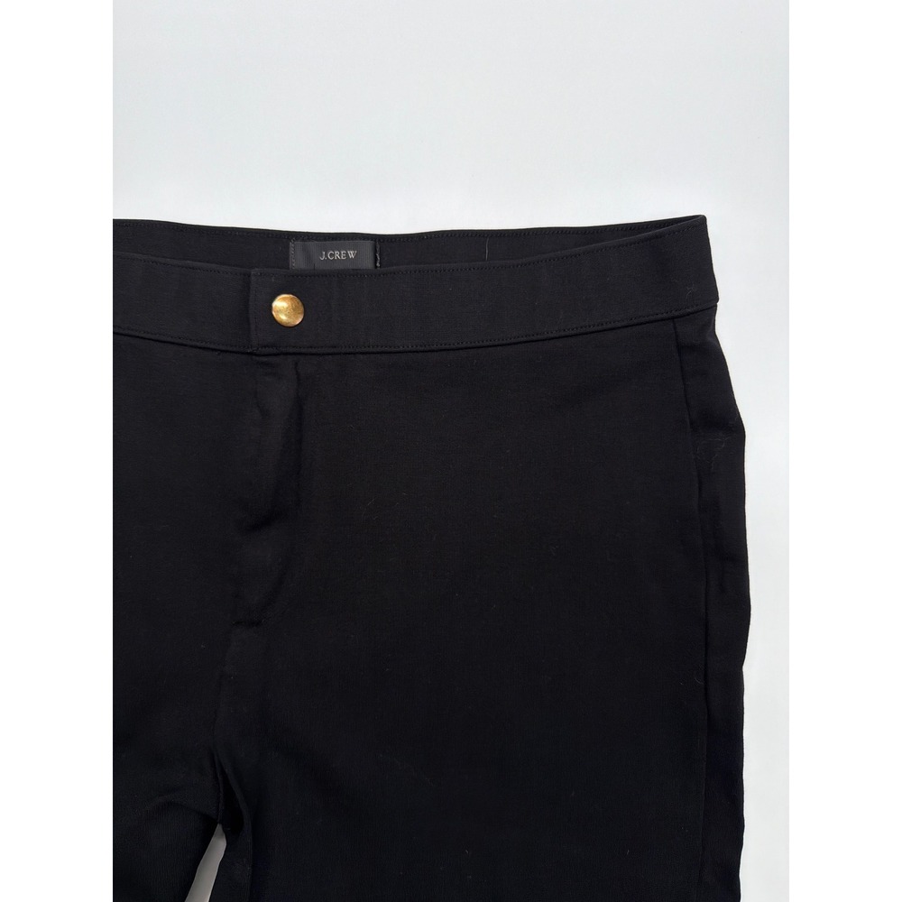 J.Crew Pixie Pants Black Equestrian Skinny Leggings Side Zip 12R Heavy Knit - Picture 6 of 11